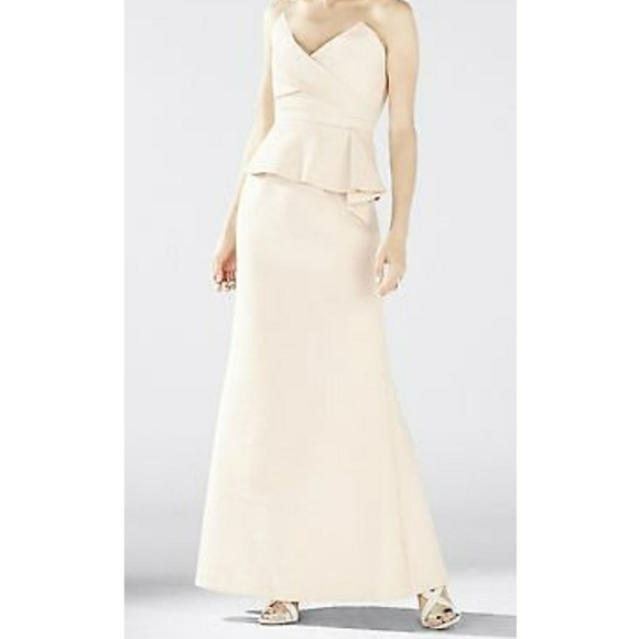 BCBGMAXAZRIA Gracie Strapless Peplum Gown - Picture 1 of 8